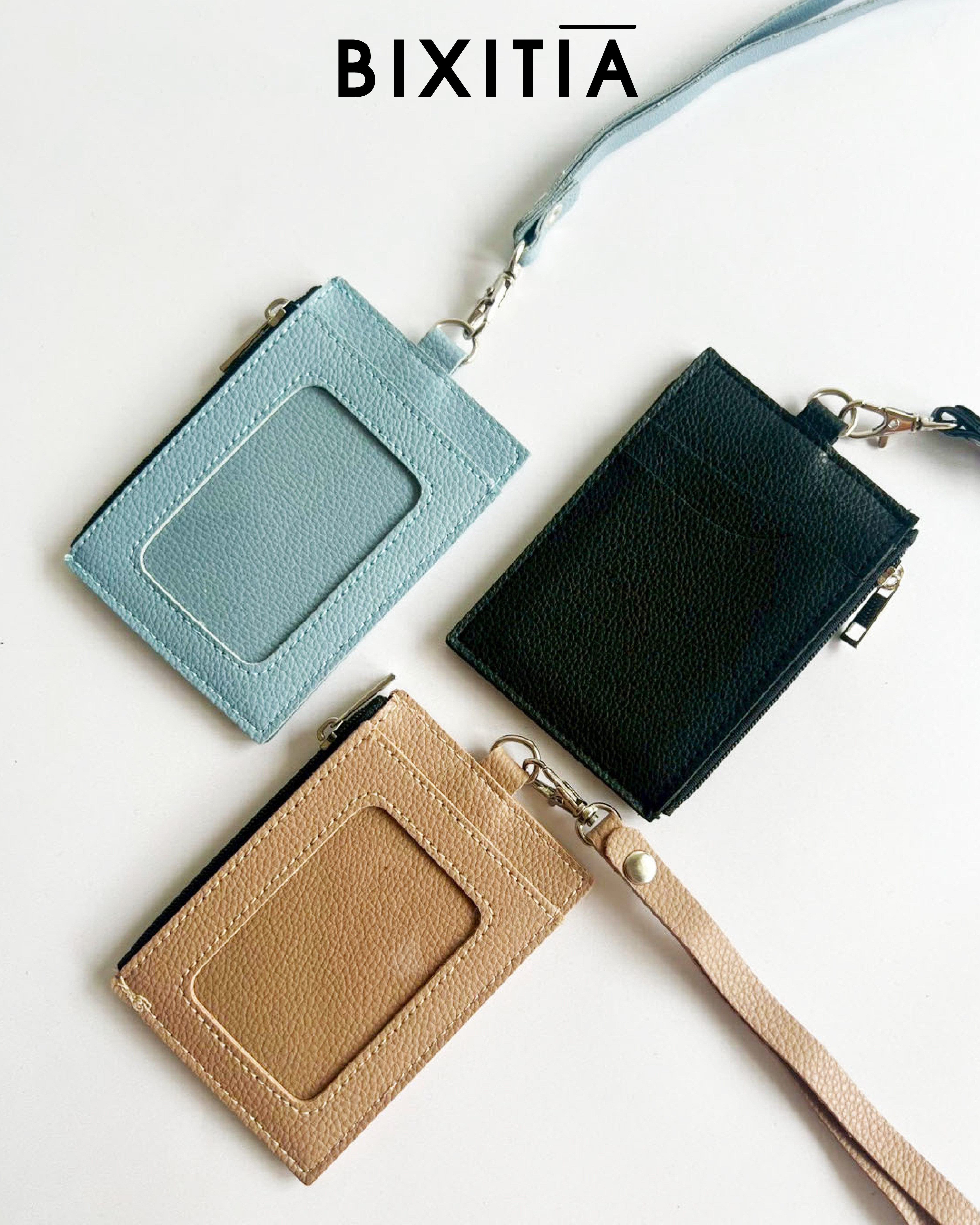 กระเป๋าใส่บัตรหนัง ห้อยคอ หนัง PU หนัง PVC