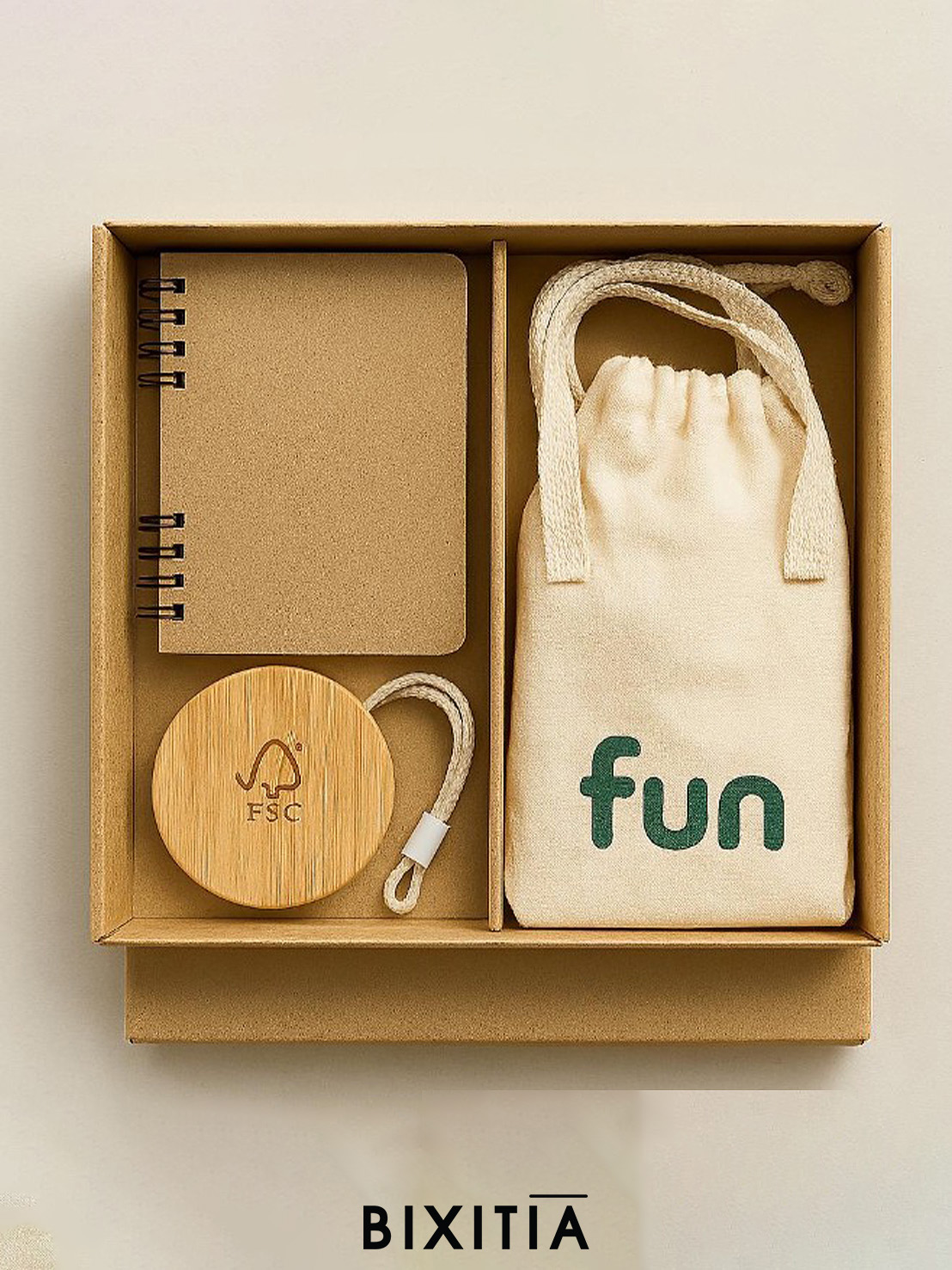 พรีเมี่ยมเซท ECO สมุดโน้ต สายชาร์จ ถุงผ้า