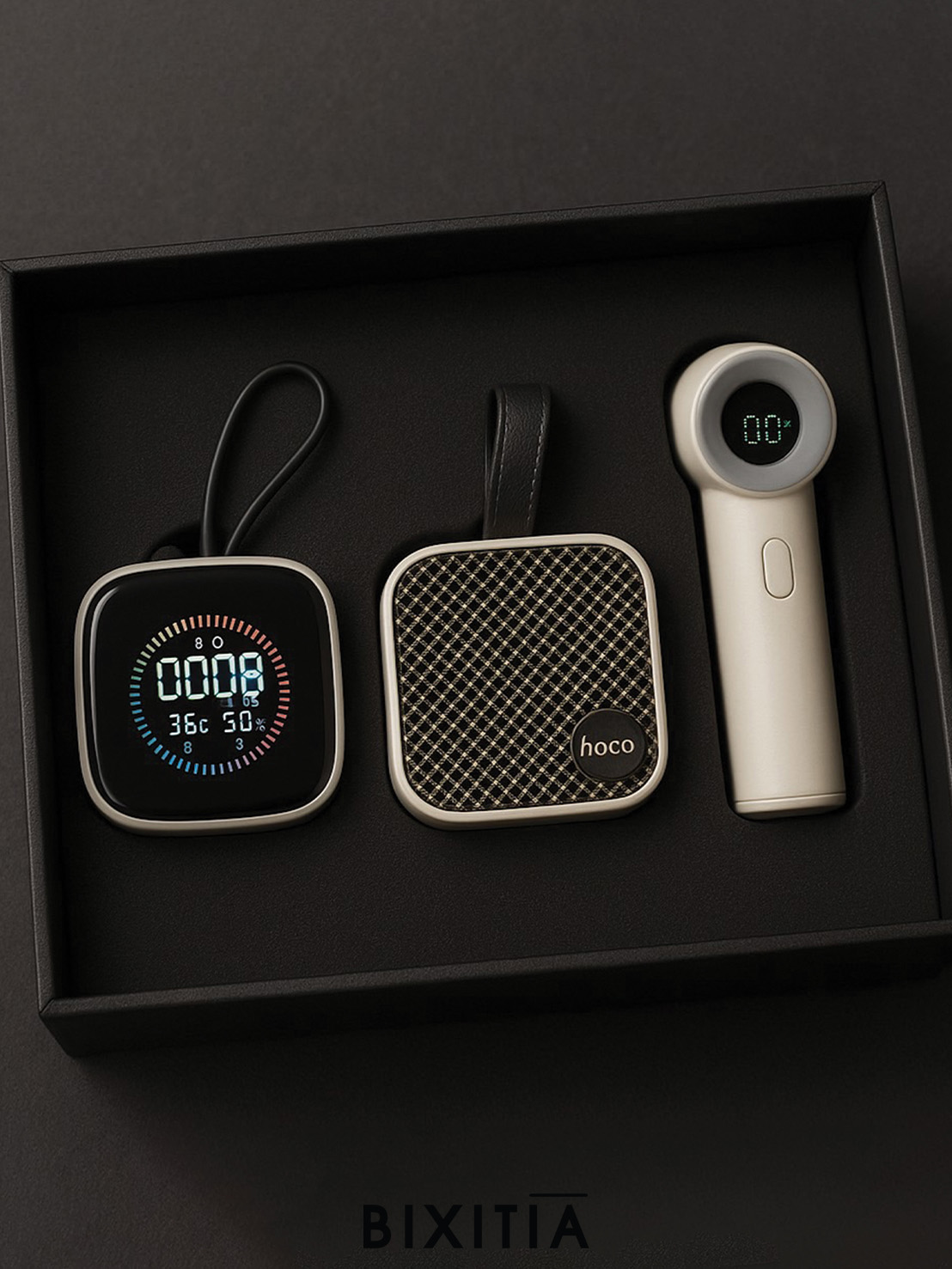 พรีเมี่ยมเซท IT Gadget พัดลมพกพา เครื่องวัดค่าฝุ่น 3in1 และลำโพงบลุทูธ- ITSET2511