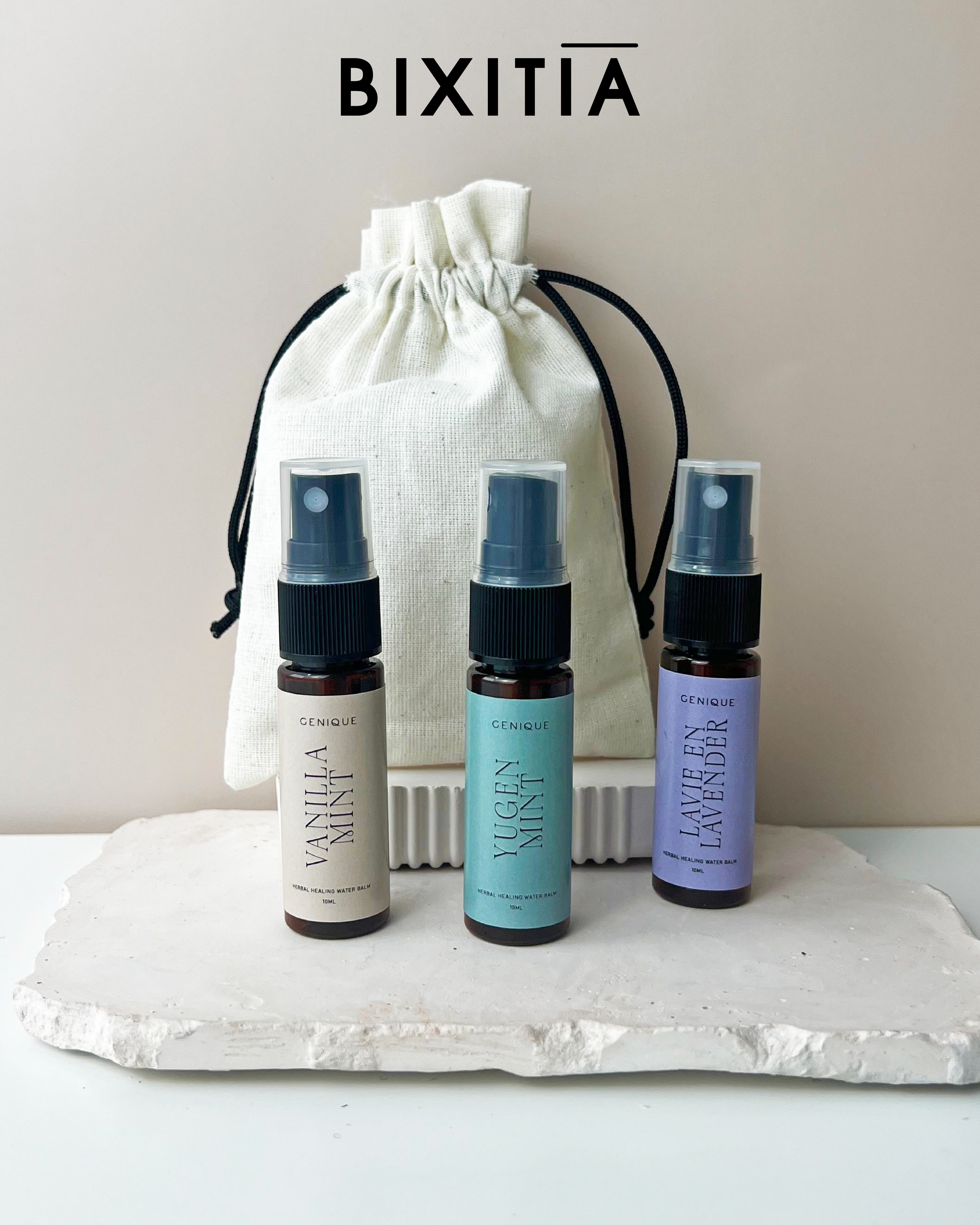 พรีเมี่ยมเซท Giftset Happy Heal - Room Spray 3 ขวด ในถุงผ้า