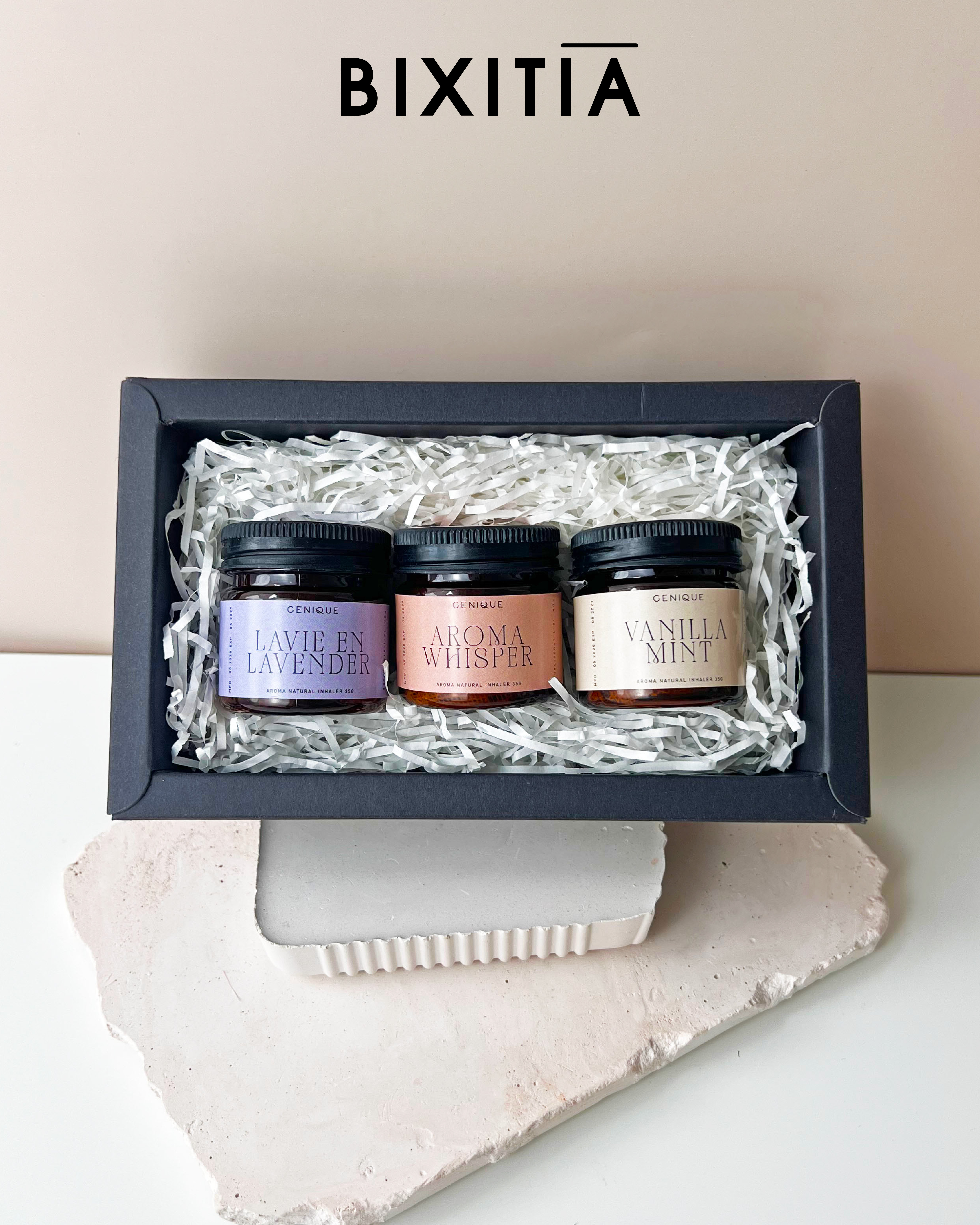 พรีเมี่ยมเซท Giftset  Happy Heal ยาดมขวดสีชา 3 ขวด