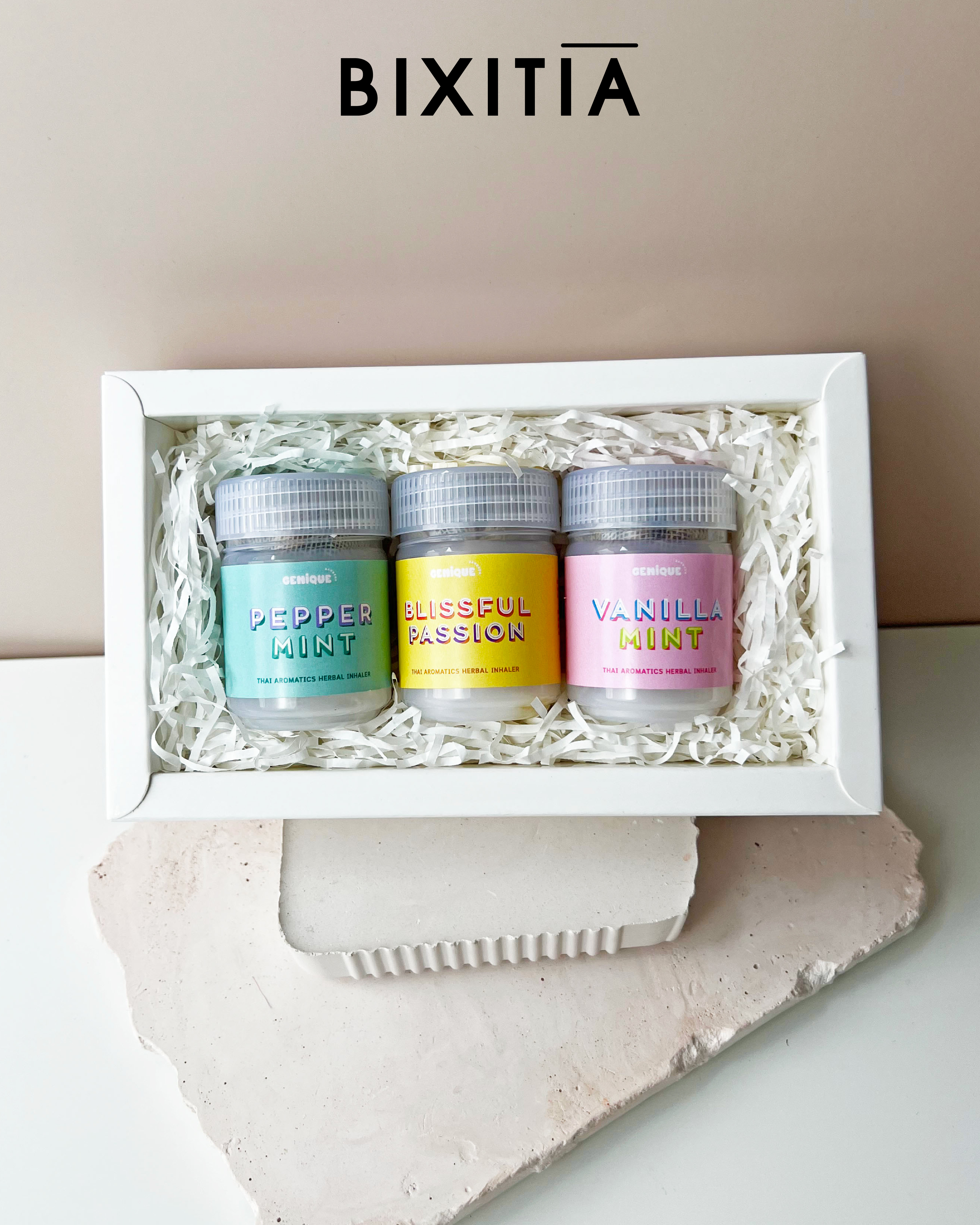 พรีเมี่ยมเซท Giftset  Happy Heal ยาดมขวดขาวขุ่น 3 ขวด