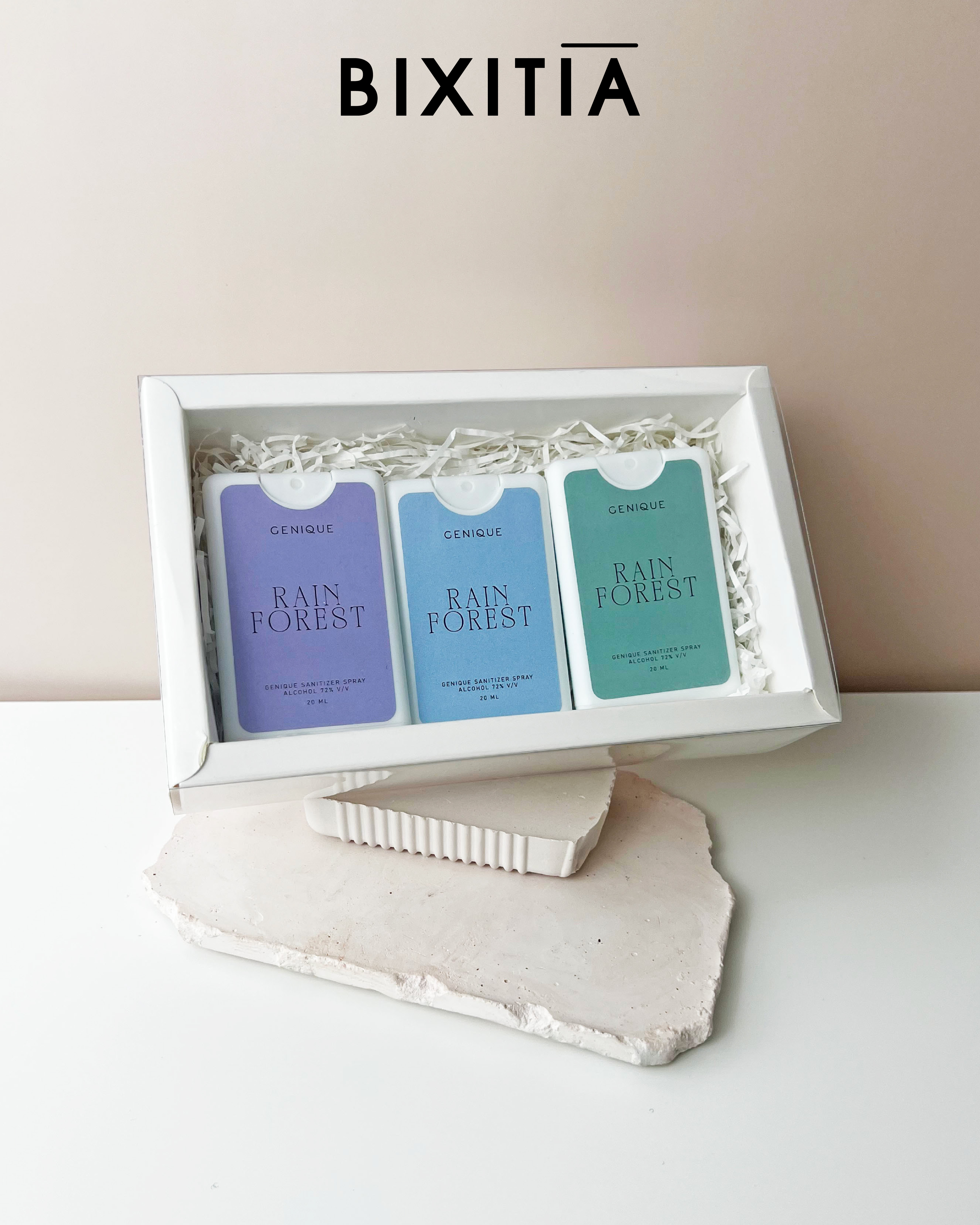 พรีเมี่ยมเซท Giftset hygiene alcohol สเปรย์แอลกอฮอล์ แบบการ์ด 3 ชิ้น