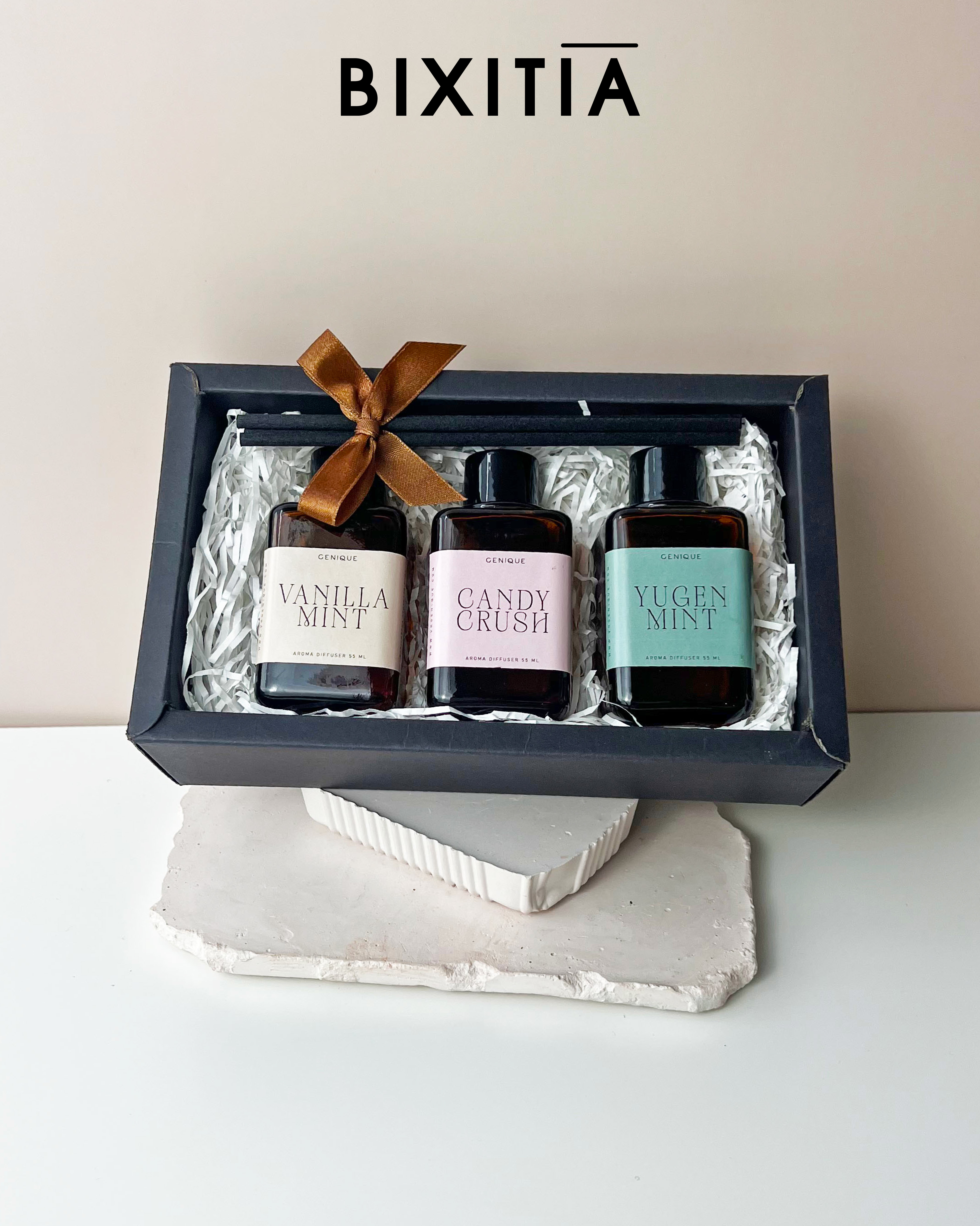 พรีเมี่ยมเซท Giftset  โฮมอโรมา Diffuser 55 ml. 3 ขวด