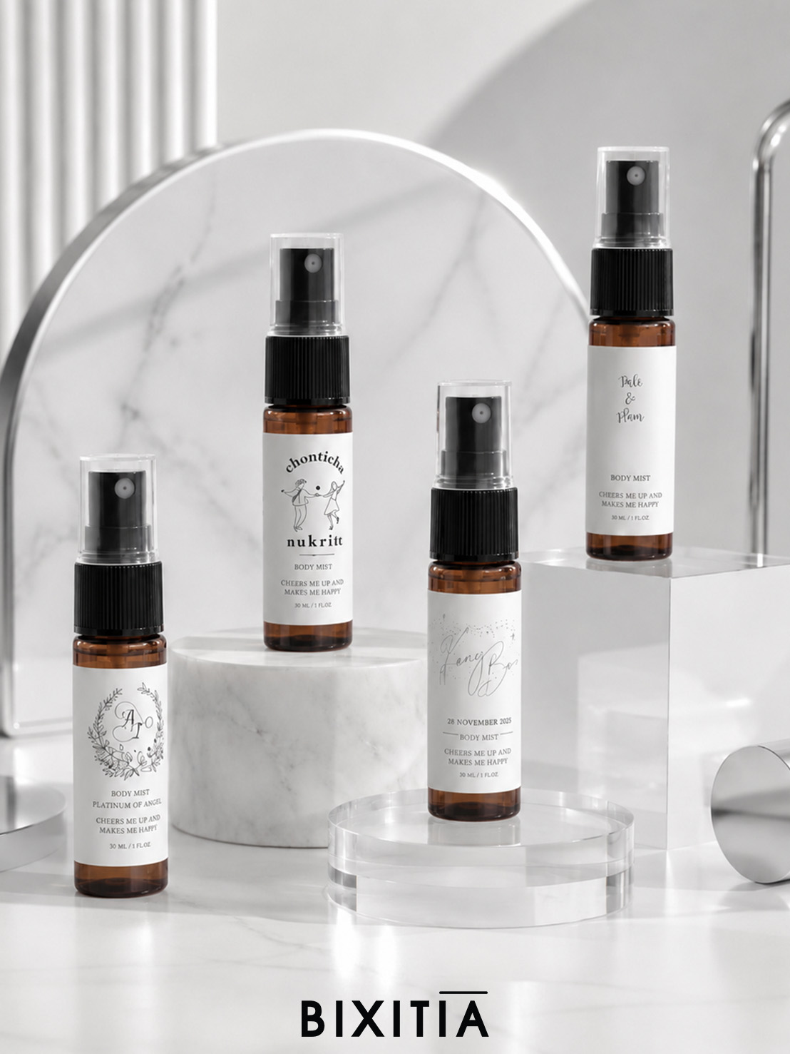 ของพรีเมี่ยม Room Spray ขวดพลาสติกสีชา ขนาด 15 ml. FA-134