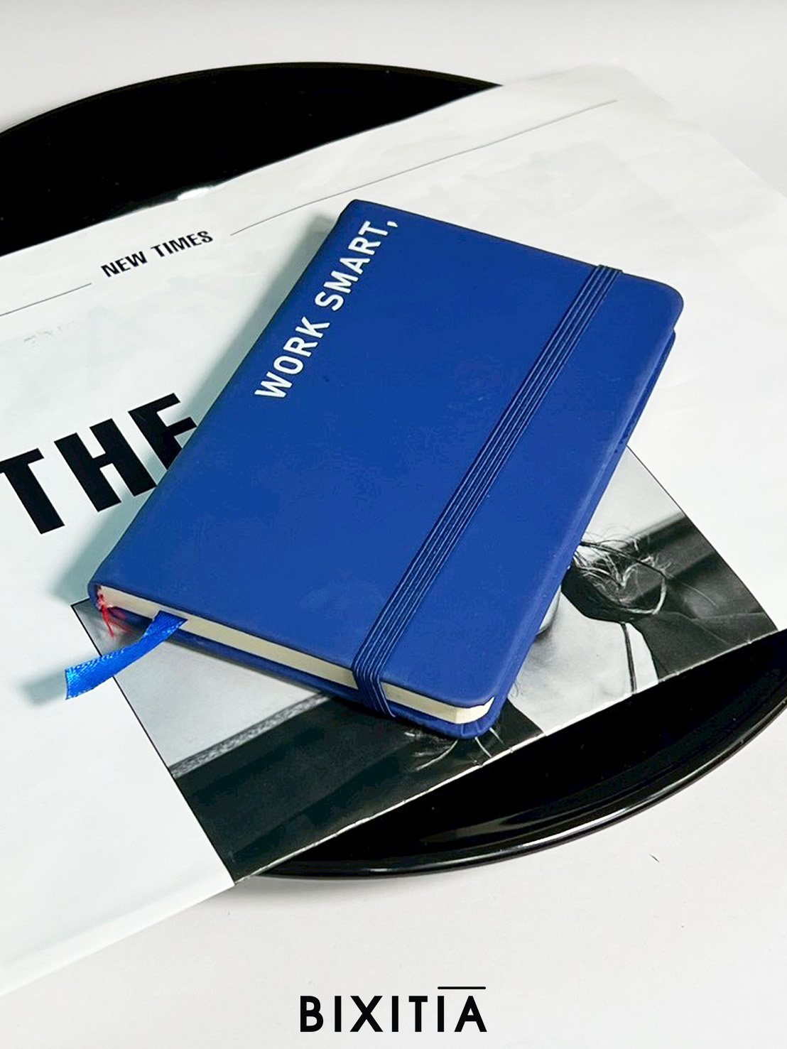 ของพรีเมี่ยม สมุดปกหนัง พร้อมสายรัด มีเส้น ขนาด A6 BB-117