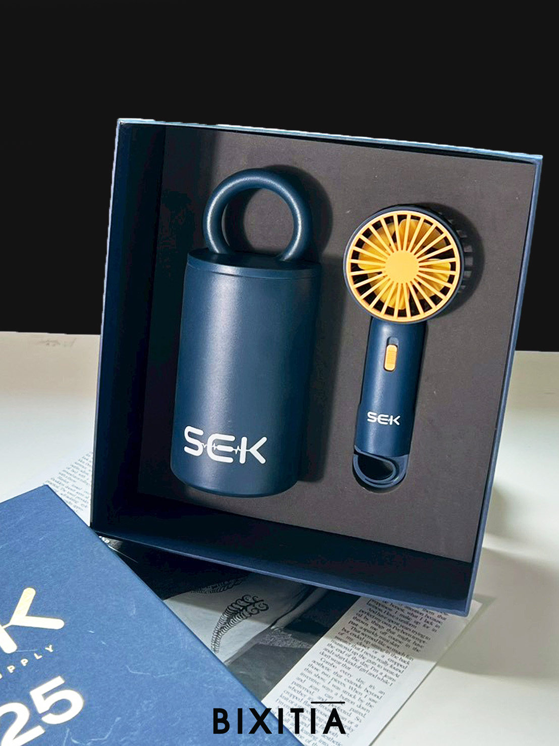 Premium set Donut mini กระบอกน้ำเก็บอุณหภูมิ พัดลมพกพา 2 in1 พร้อมกล่อง PM-057