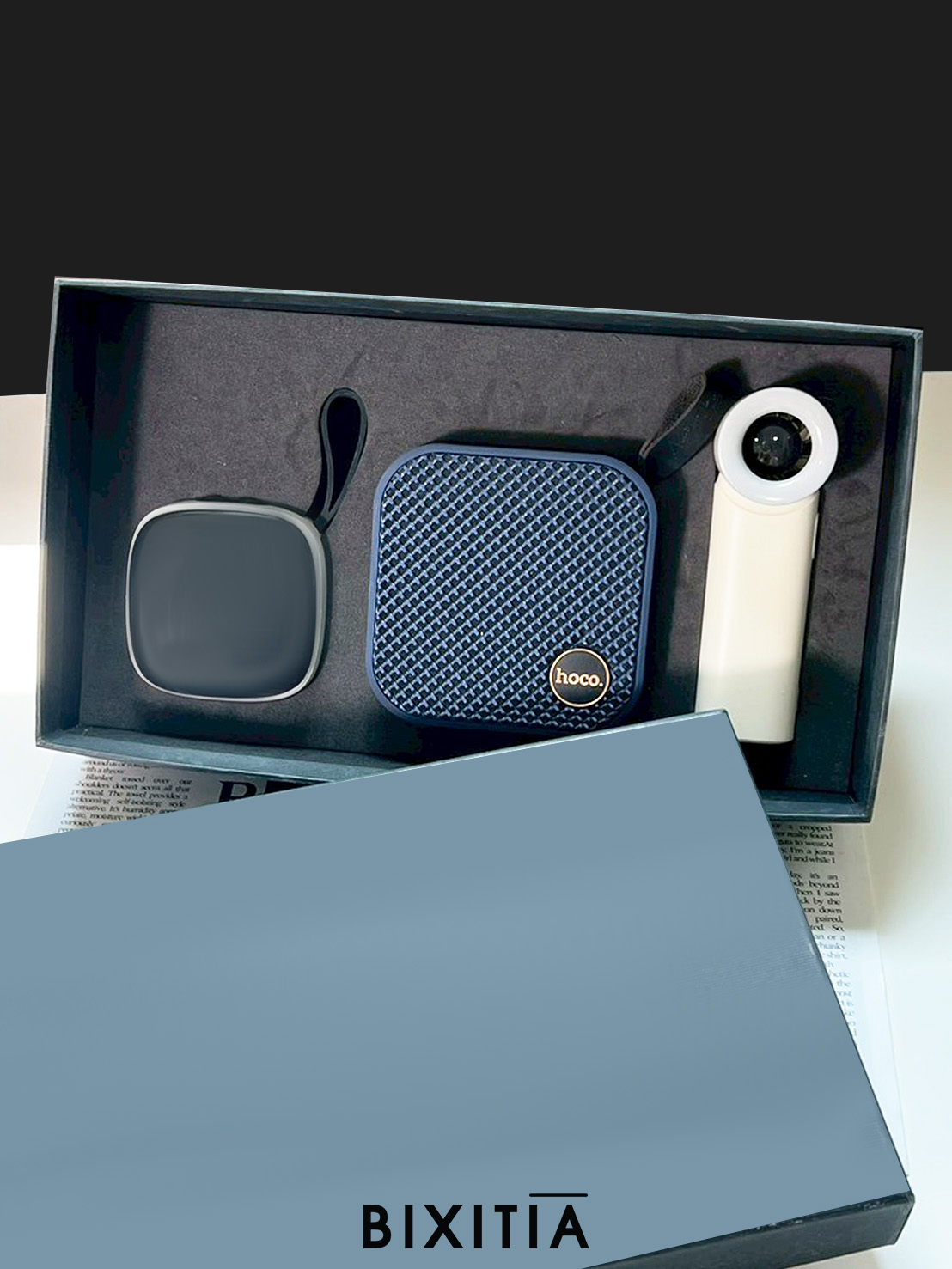 Premium set IT Turbo fan หน้าจอดิจิตอล เครื่องวัดค่าฝุ่น PM 2.5 ลำโพงบลูทูธ พร้อมกล่อง PIT-005