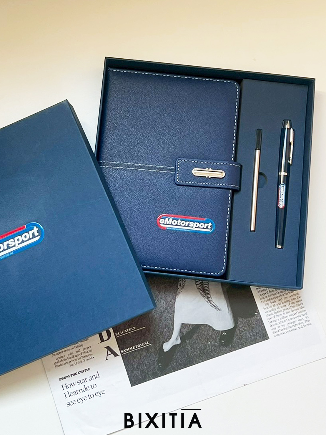 Premium set สมุดโน้ตปกหนัง ปากกาโลหะ พร้อมกล่อง PM-049