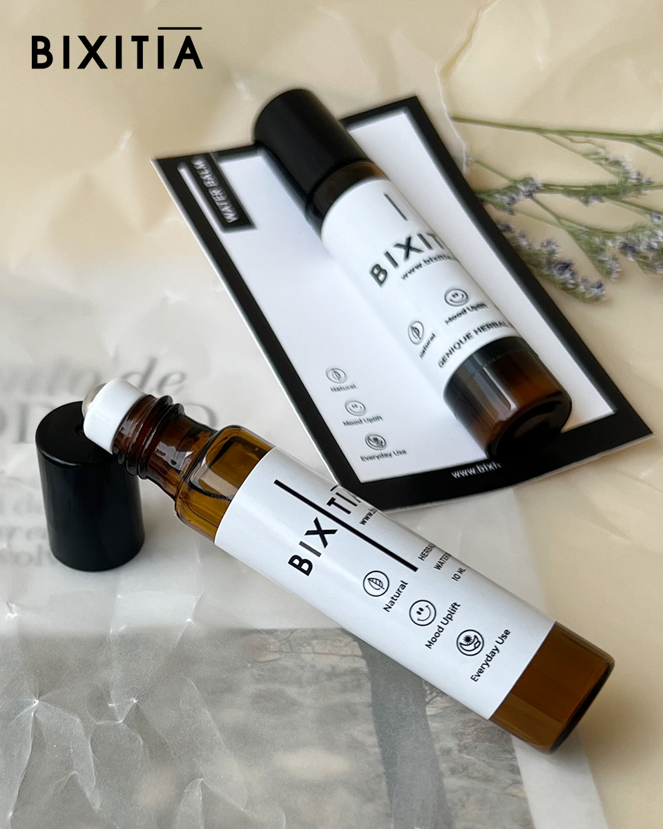 พิมเสนน้ำขวดสีชา หัวลูกกลิ้ง IH-150